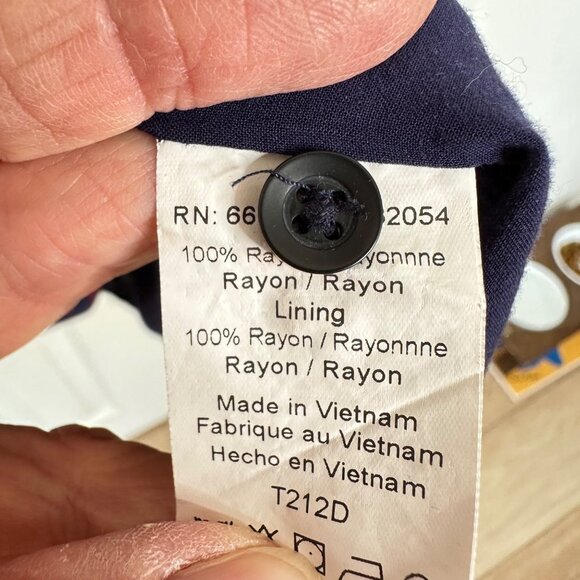 Anthropologie 11.1 Tylho Brynn Shirtdress In Navy/ Marin Red Career Size Small - Picture 10 of 12